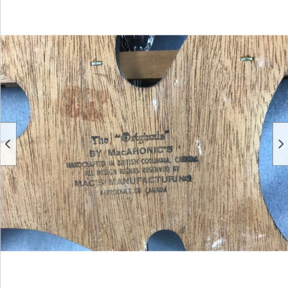 Vtg 25th Anniversary Wood Souvenir 24 Tea Spoon Holder Display Rack Wall Mount - Picture 3 of 7